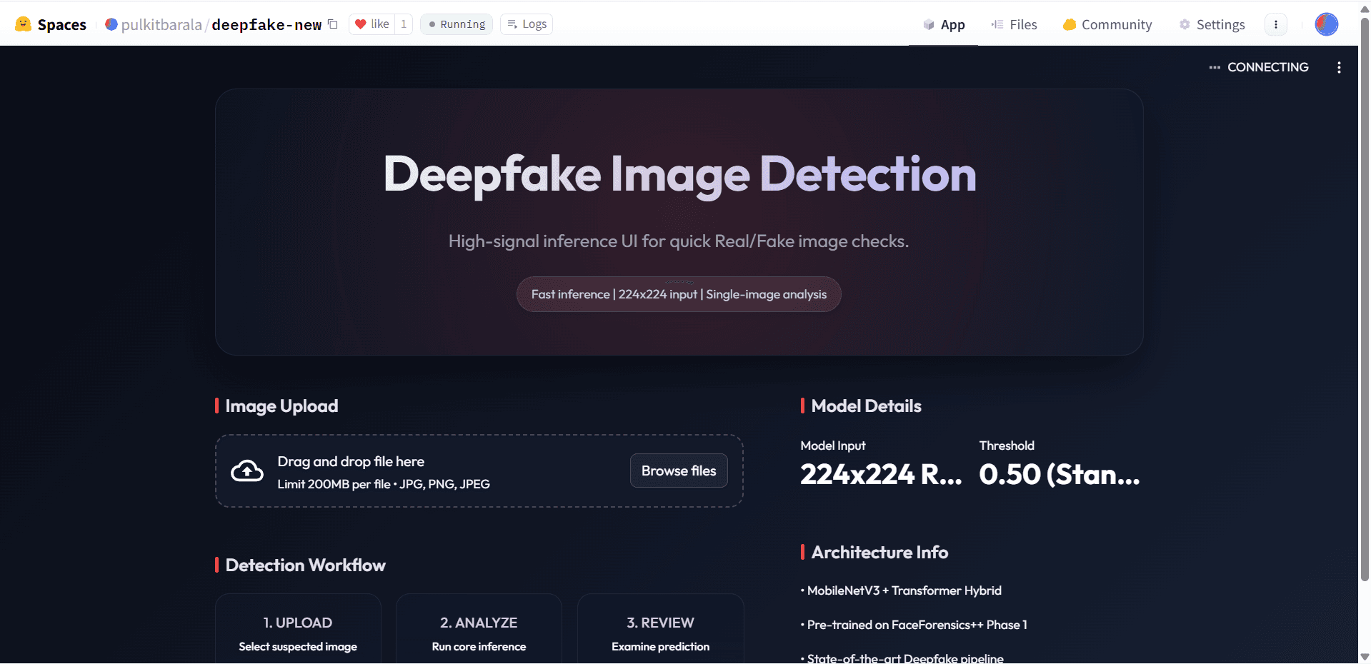 Deepfake detection